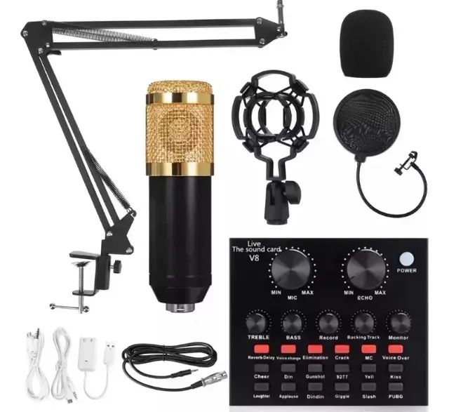 Kit Microfone Condensador E Mesa De Som Profissional MT-3502 Tomate - Foto 5