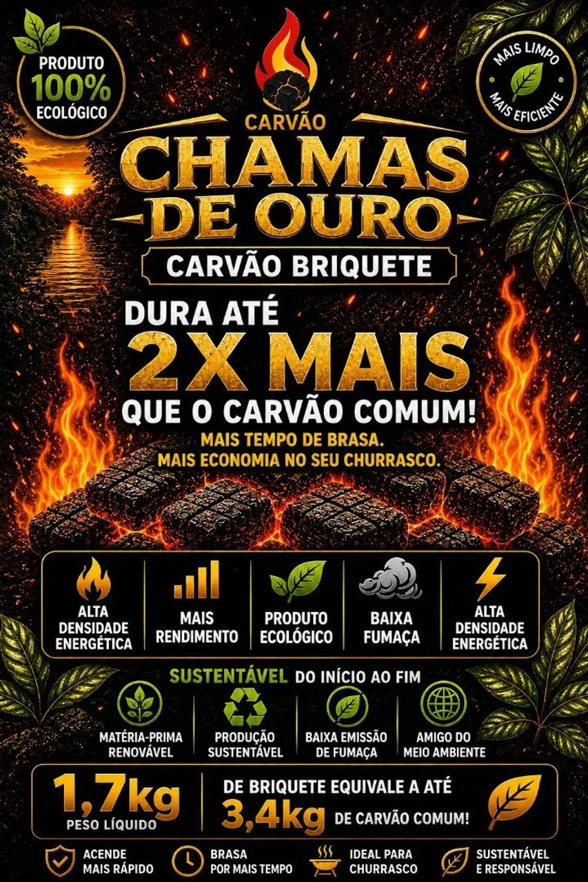 Carvão Ecológico - Briquete