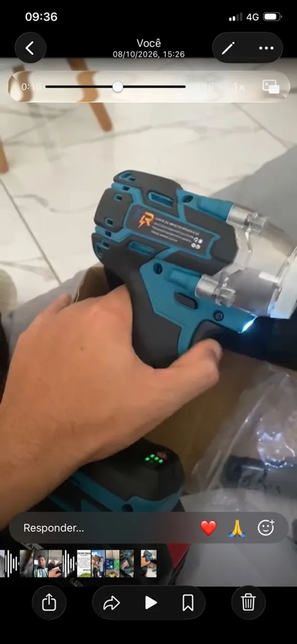 Parafusadeira de Impacto com Bateria - Foto 3