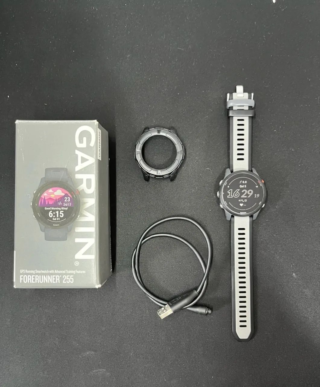 Garmin Forerunner 255 GPS 46mm Impecável + NF + Caixa + 2 Pulseiras - Foto 2