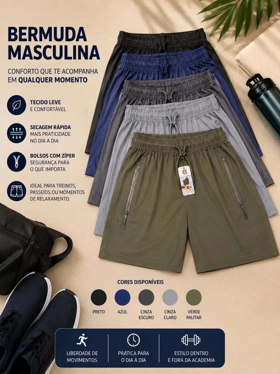 Shorts masculino premium 