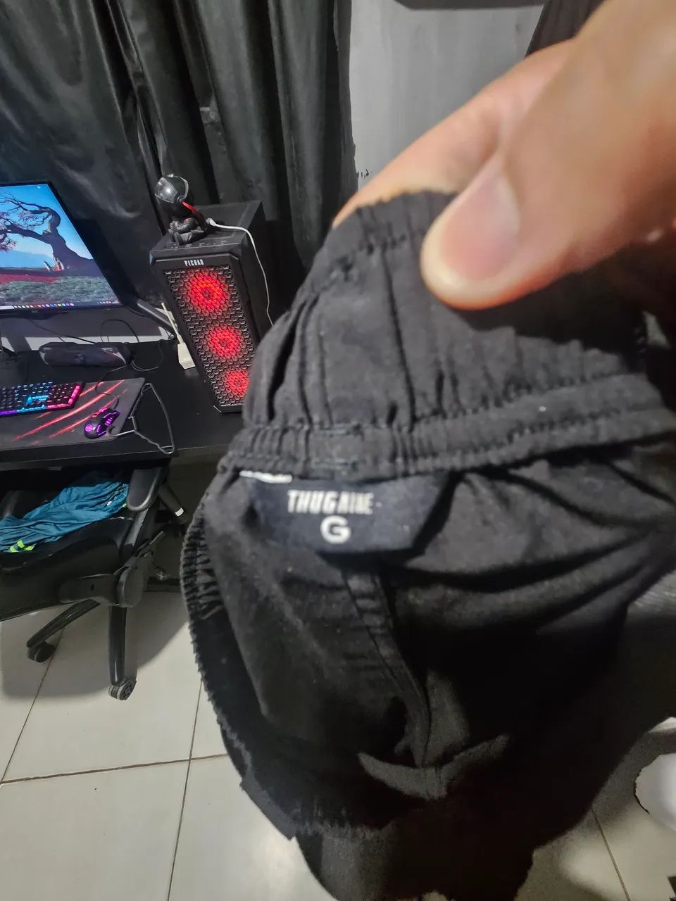 Calça thug nine preta tam G  - Foto 3
