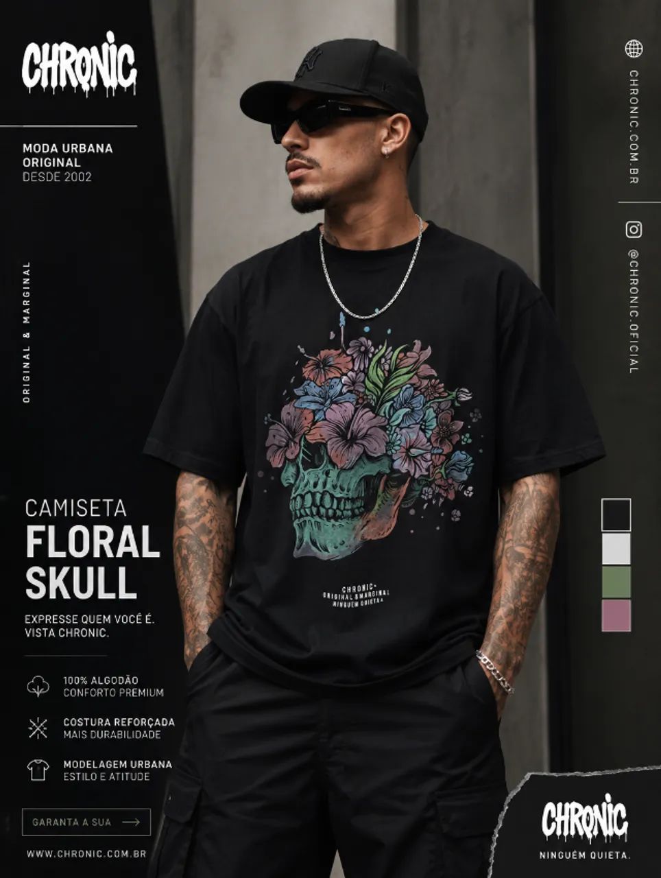 Camiseta moda urbana da chronic