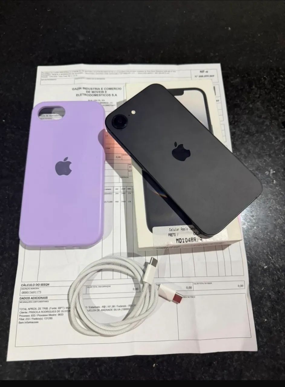 Vendo ou Troco iPhone 16e zero 128gb completo  - Foto 5