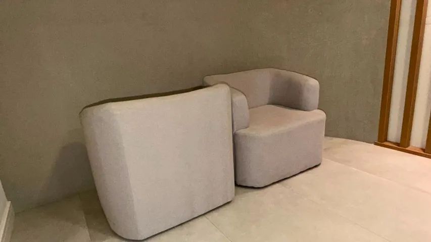 2 POLTRONAS FIXAS - CINZA CLARO - Foto 3