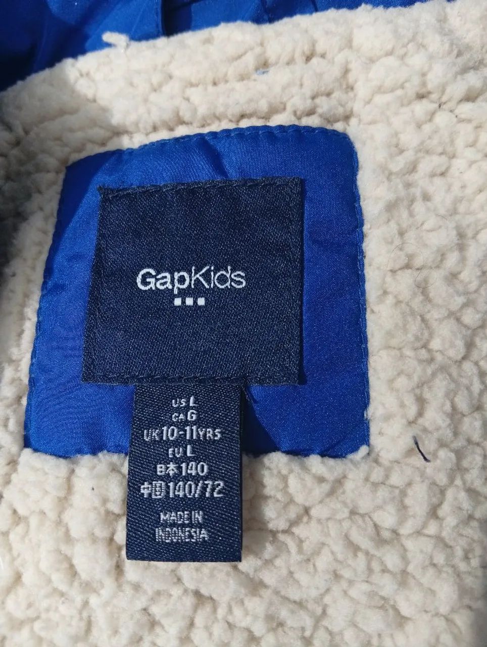 Colete infantil Gap veste 10 anos 