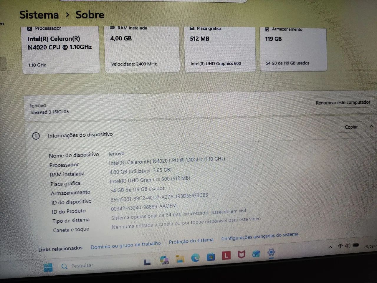 Notebook Lenovo em ótimo estado  - Foto 2