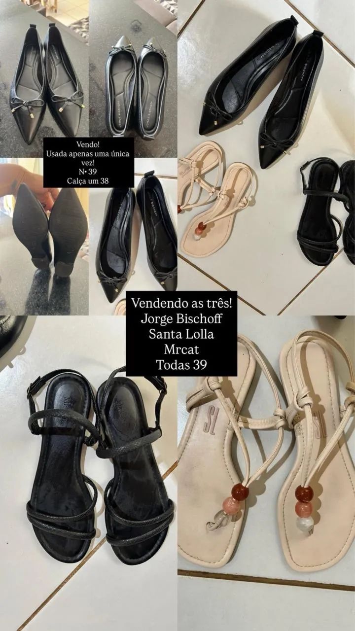 Vendo essas duas sandálias e esse sapato novos! - Foto 5