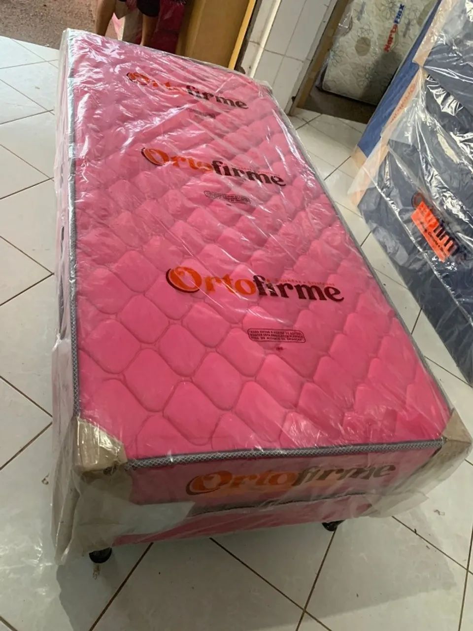 Cama Unibox Solteiro Com 6cm de espuma Semi ortopédica 0.88 x 1.88 - Foto 4