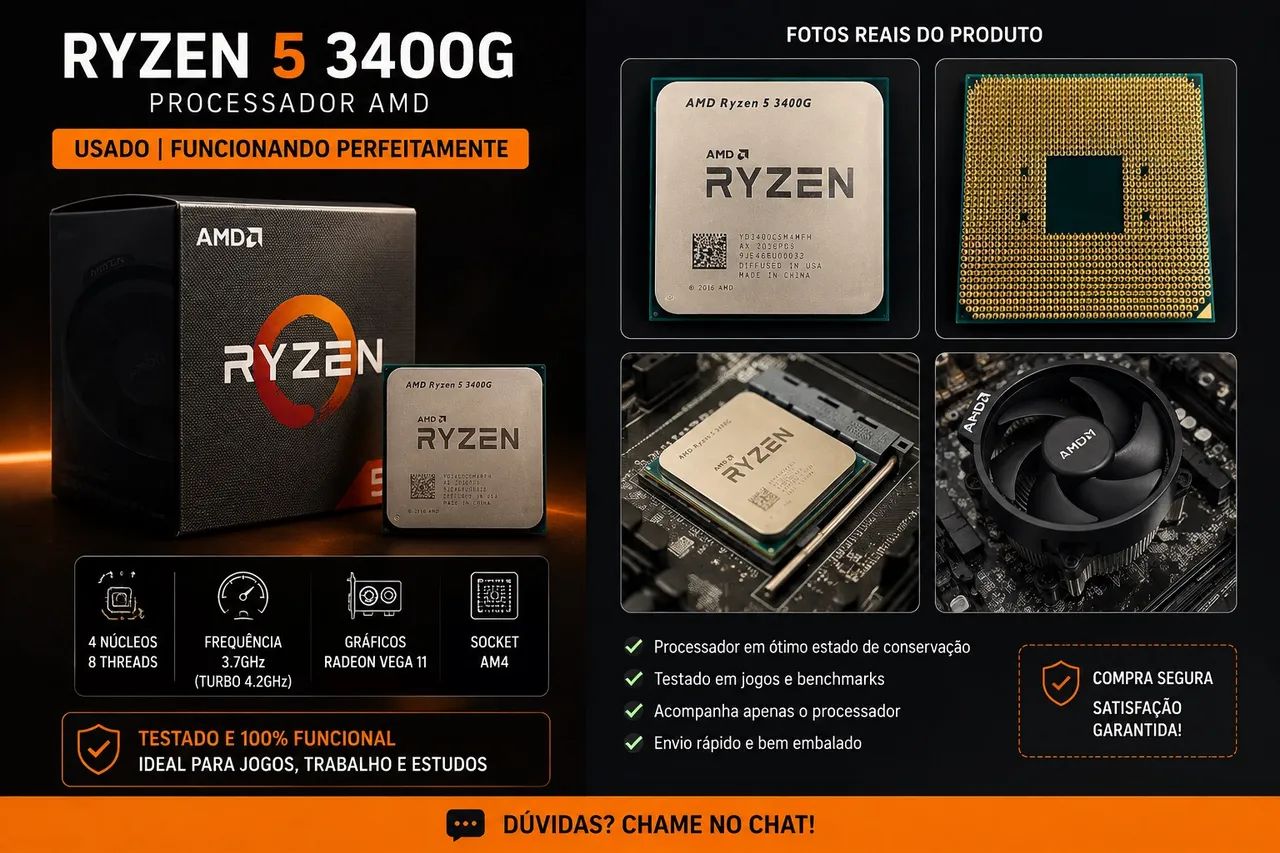 RYZEN 5 3400G - Foto 2