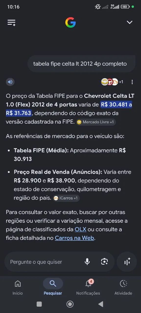 Chevrolet Celta Celta Spirit/ LT 1.0 MPFI 8V FlexP. 5p 2012