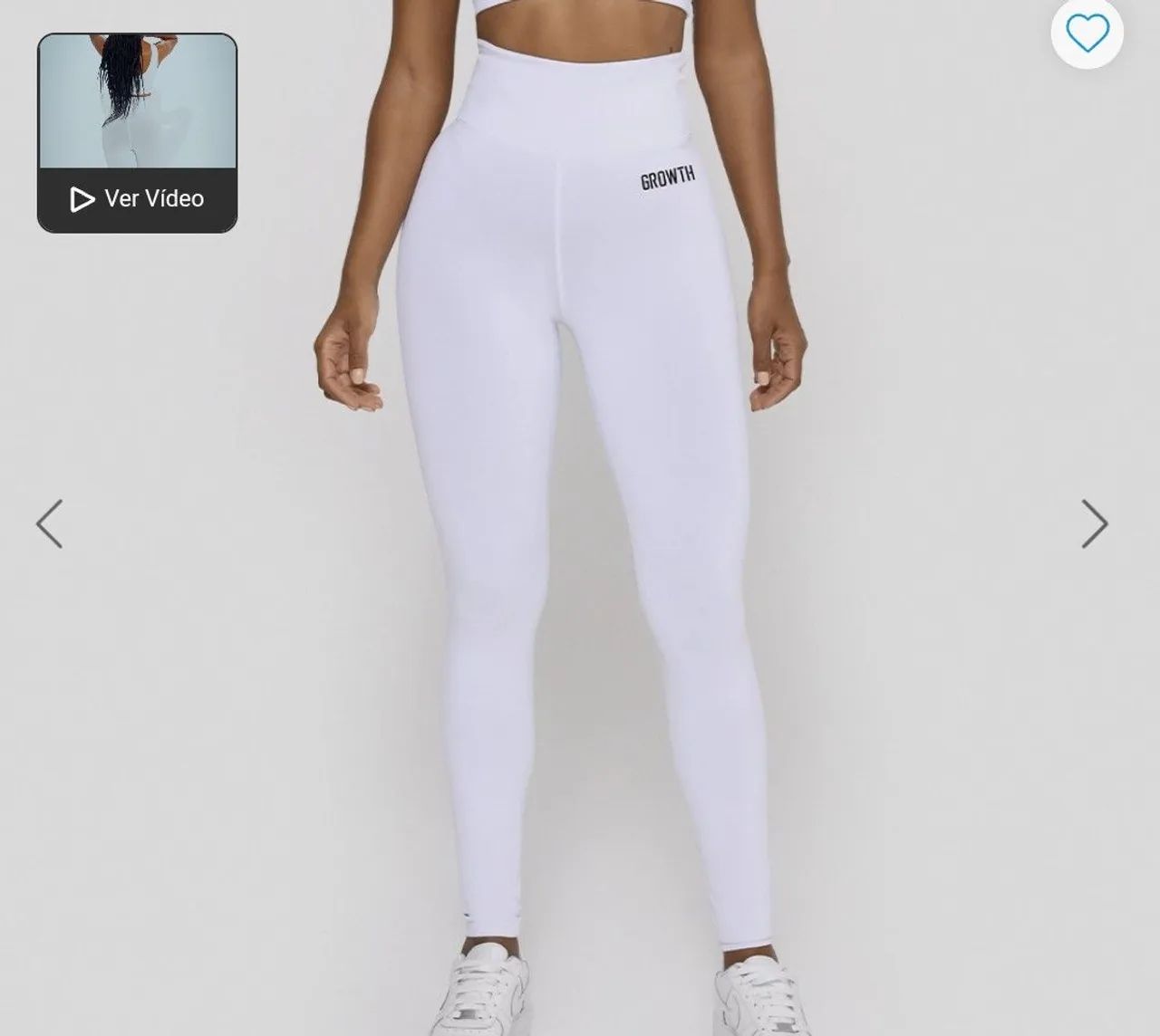 Calça academia branca Growth 