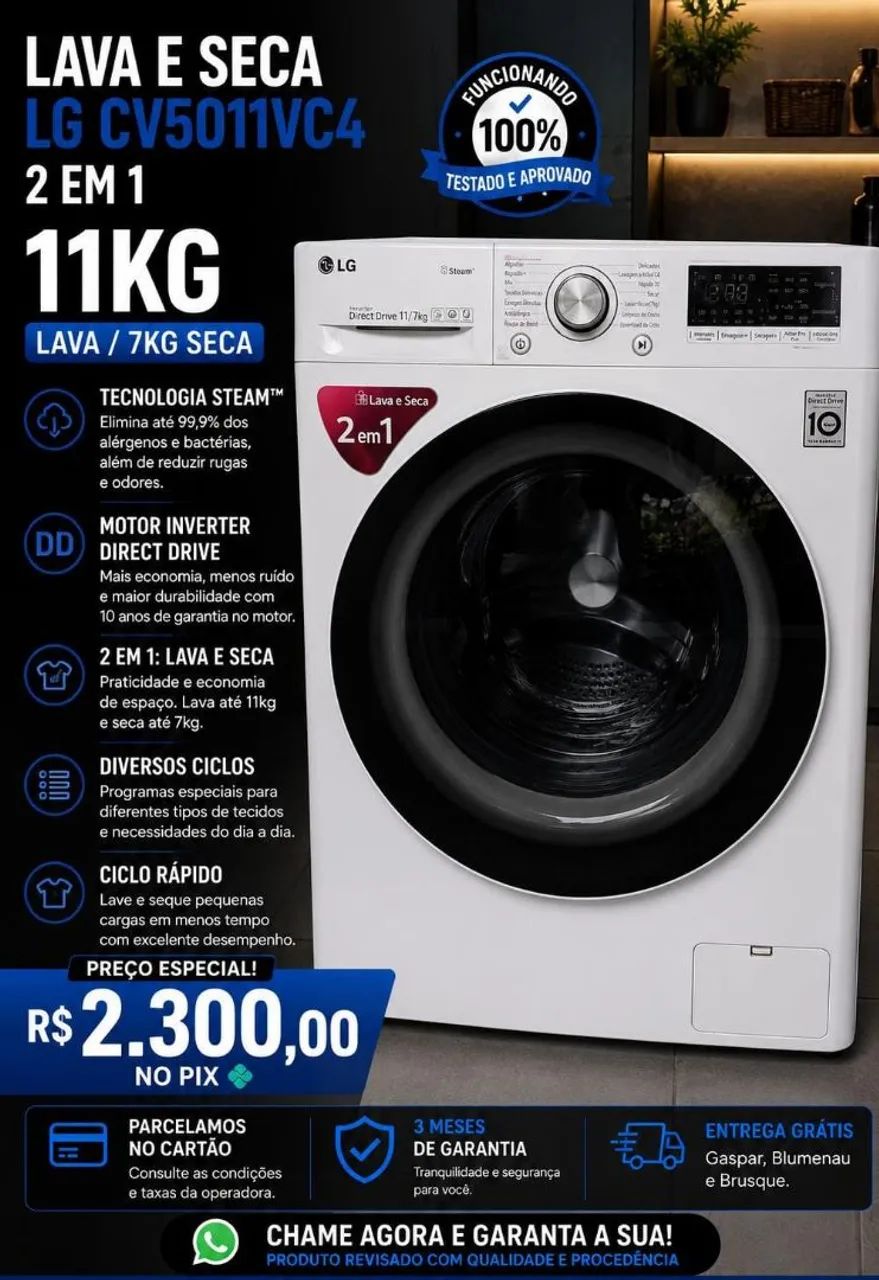 Lava e seca LG 11kg 