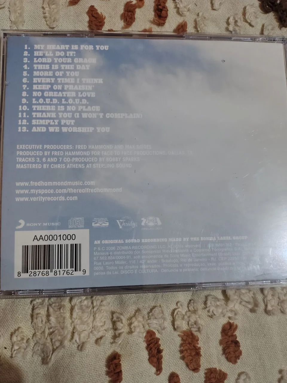 CD FRED HAMMOND - FREE TO WORSHIP - AA0001000 - Foto 3