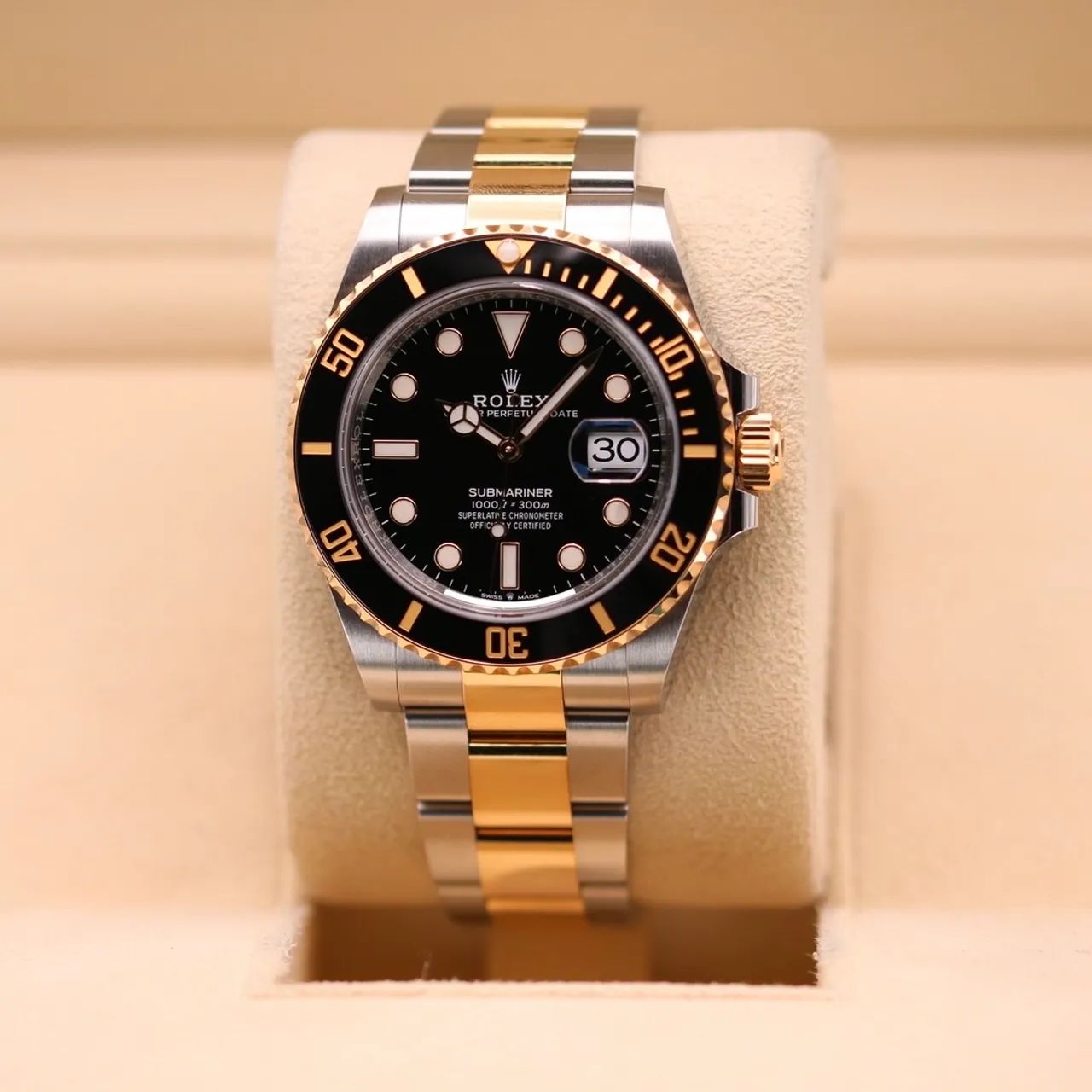 Relógio automático Rolex submariner misto dois tons novo - Foto 3
