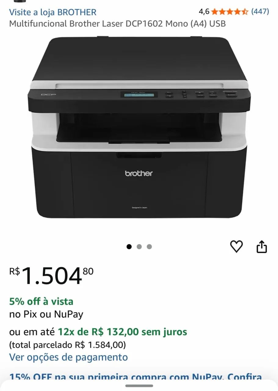 Vendo Impressora multifuncional Brother 