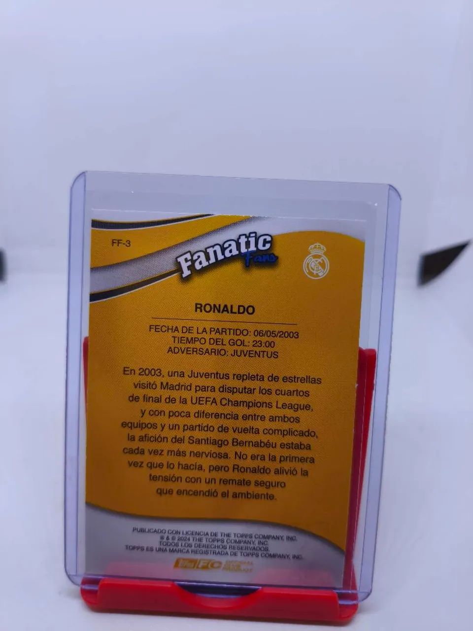 Card Topps Ronaldo Fenômeno  - Foto 2