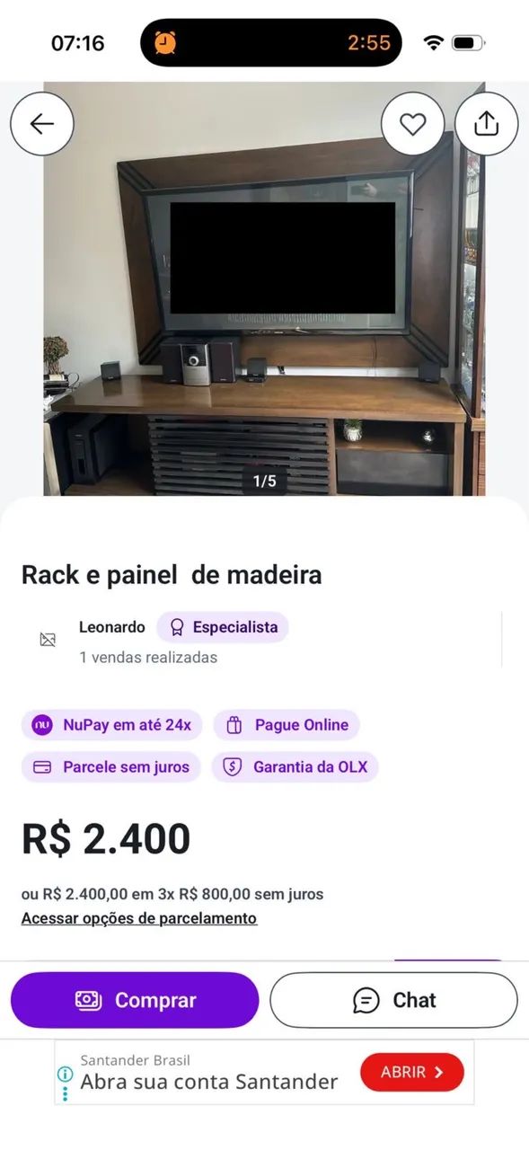 Rack e Painel de Madeira! - Foto 2