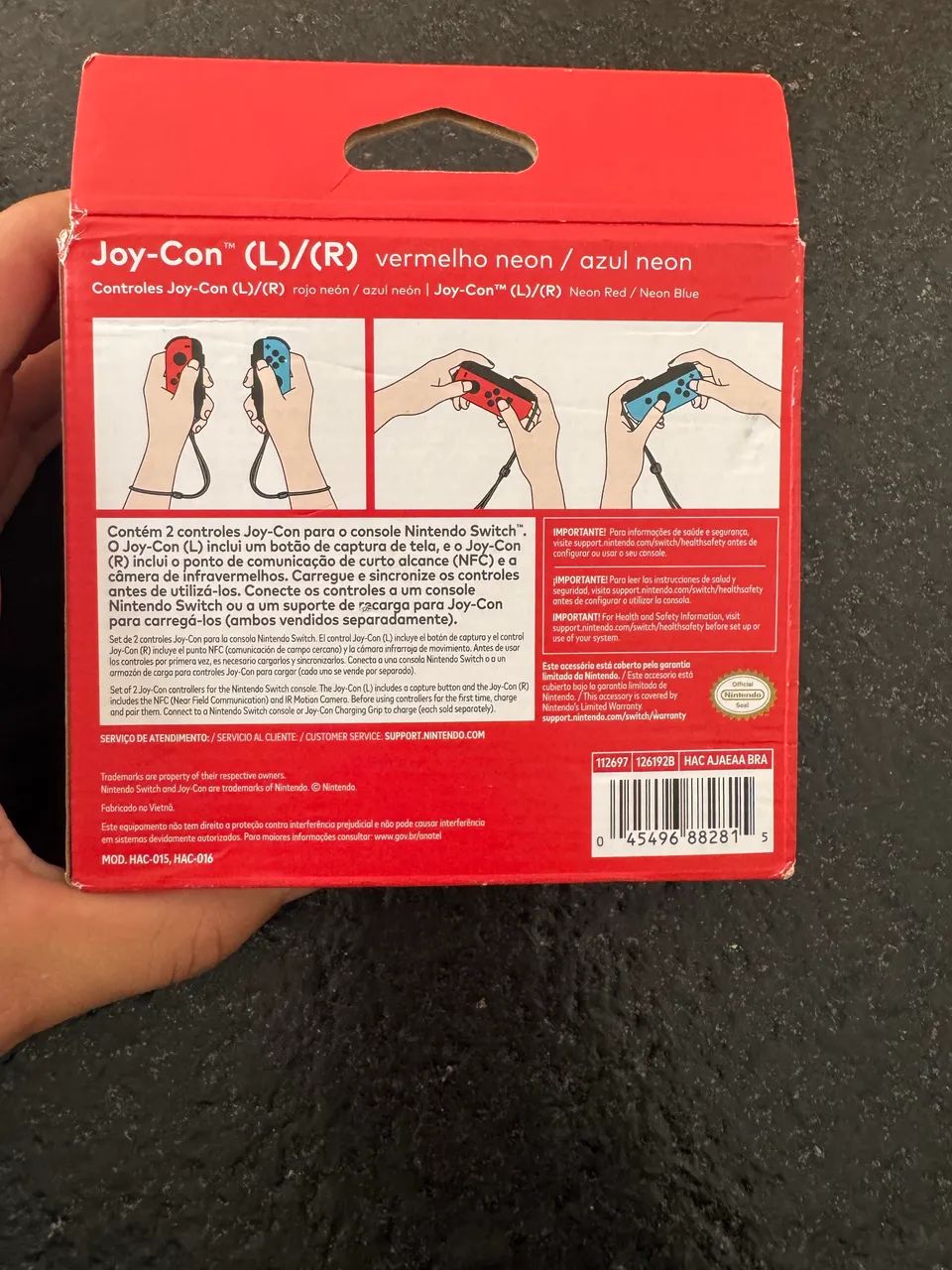 Controle Nintendo Switch Joy-Con Esquerdo e Direito - Foto 4