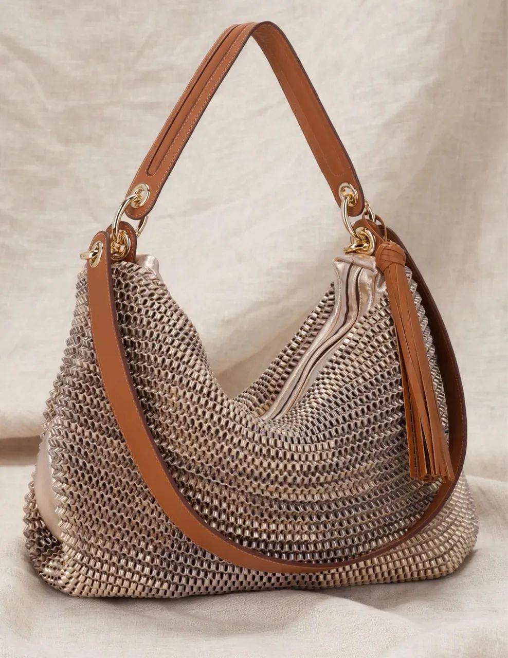 Bolsa Madras grande luz da lua  - Foto 4