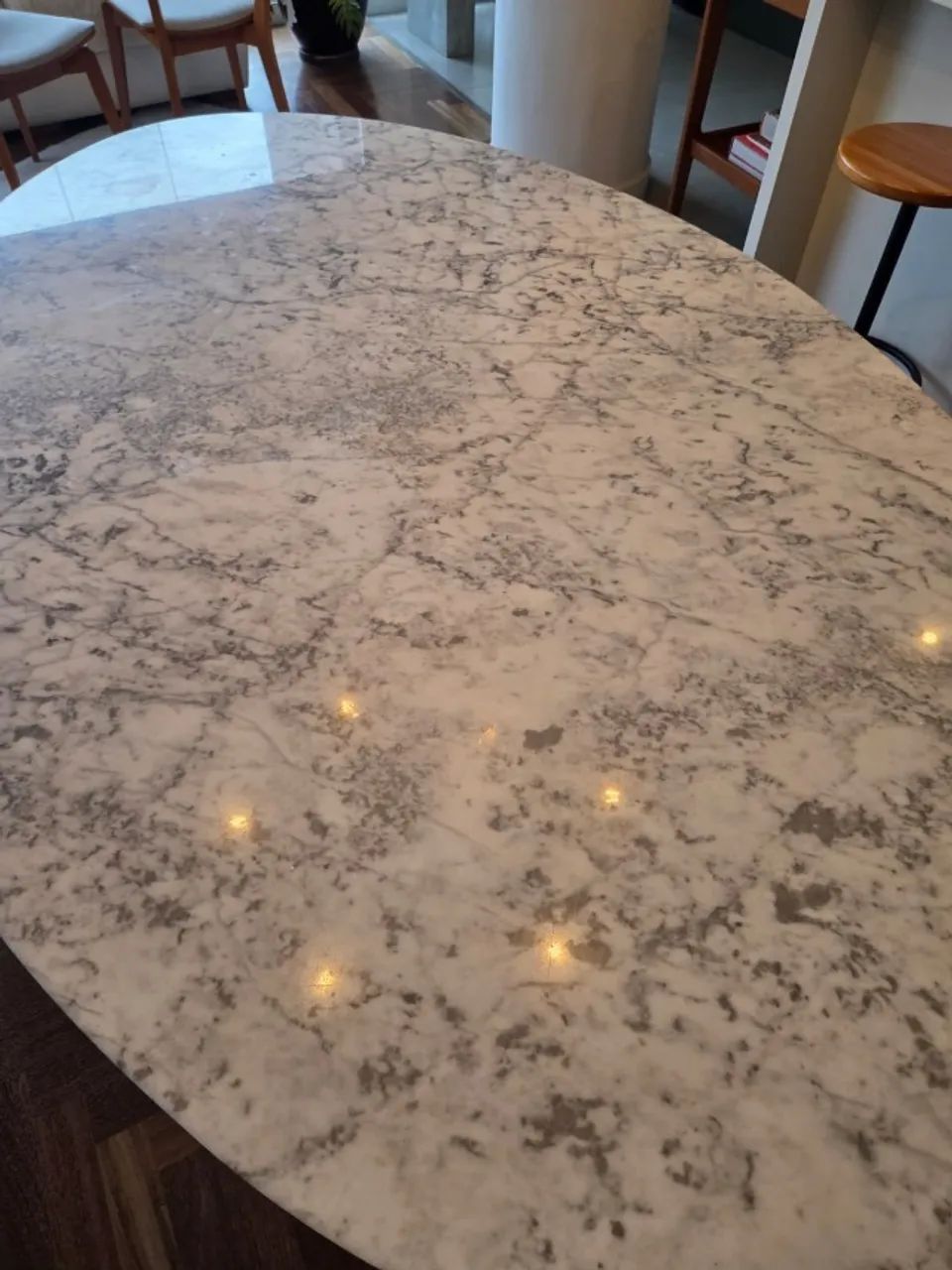 Mesa Saarinen Oval  | Lemare | Mármore Carrara - Foto 4