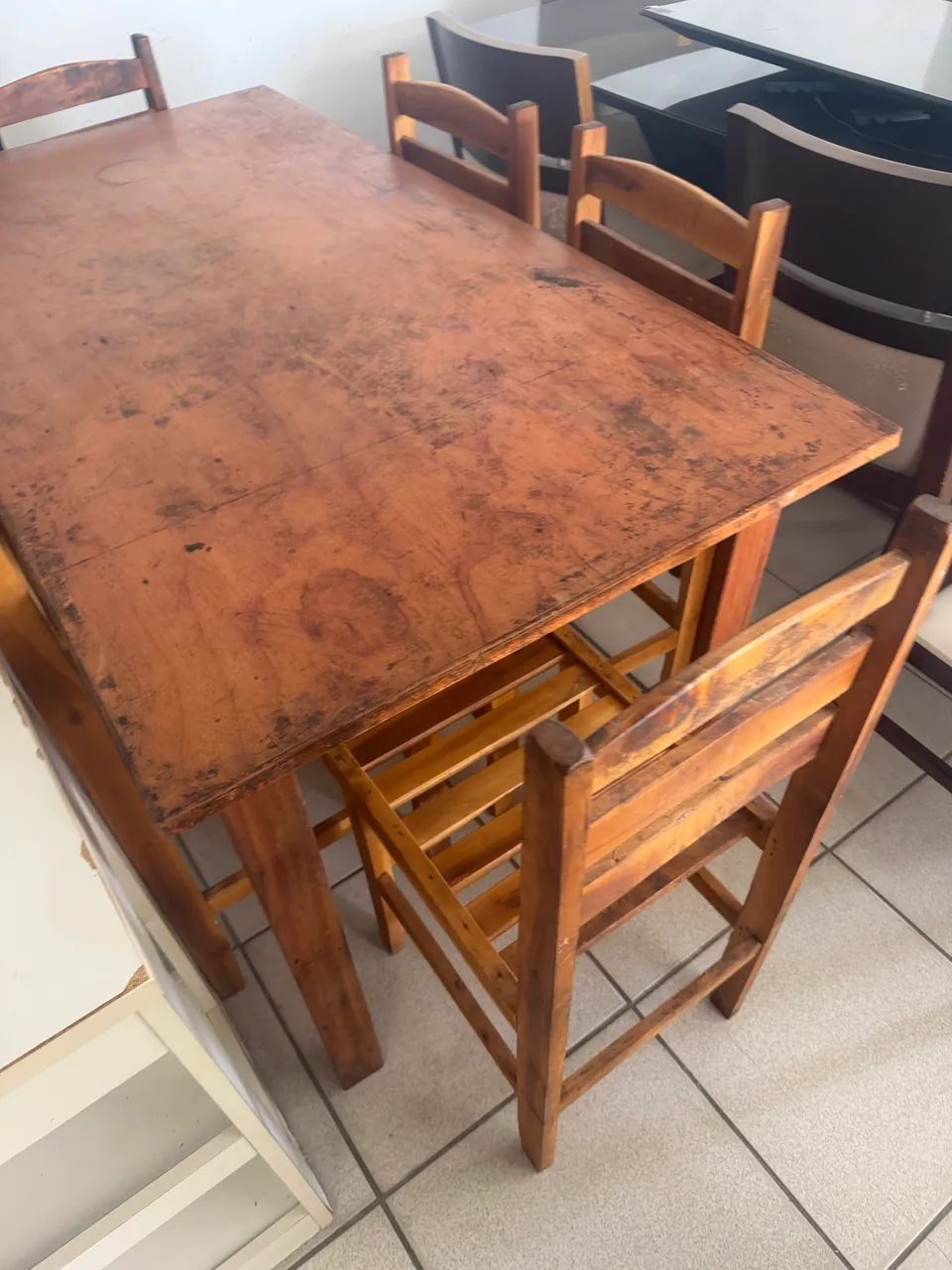 Mesa 6 cadeiras em Madeira  - Foto 2