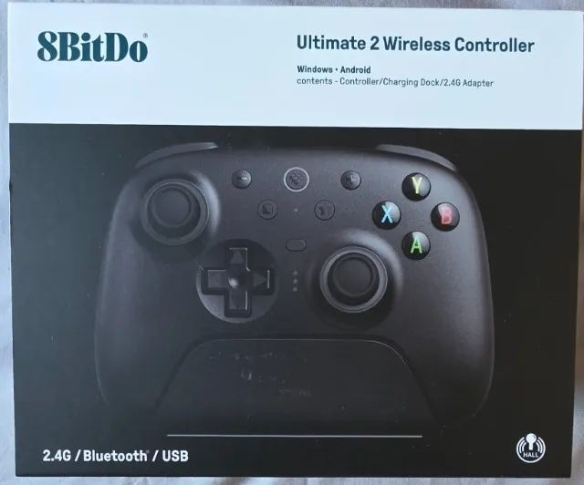 Controle 8BitDo Ultimate 2 Wireless Hall Effect Roxo - Preto - Branco - Lacrado - Original - Foto 2