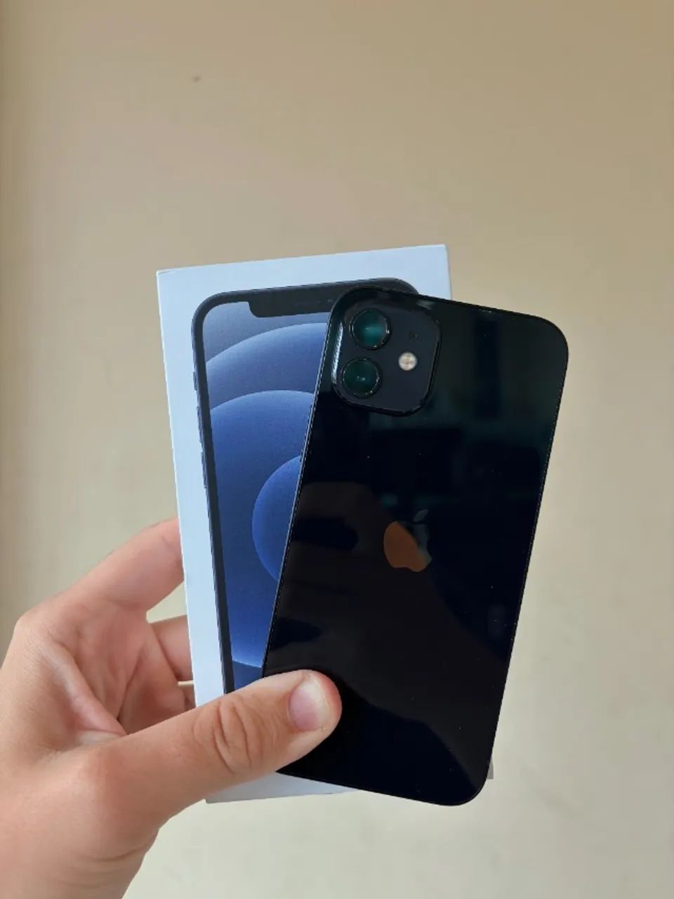 iPhone 12 128GB Preto - Bateria 100% - Funcionando Perfeitamente - Chip Físico - Impecável