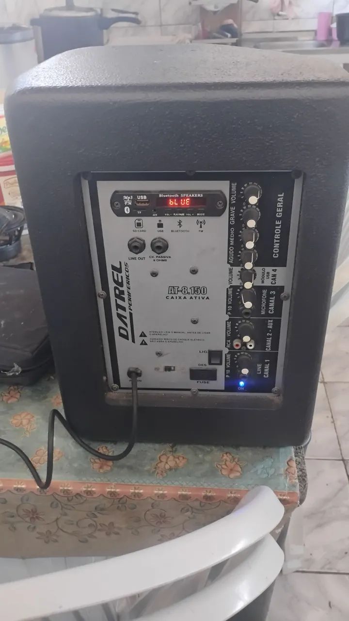 Caixa De Som Ativa 8 150w Datrel Bluetooth Profissional - Foto 2
