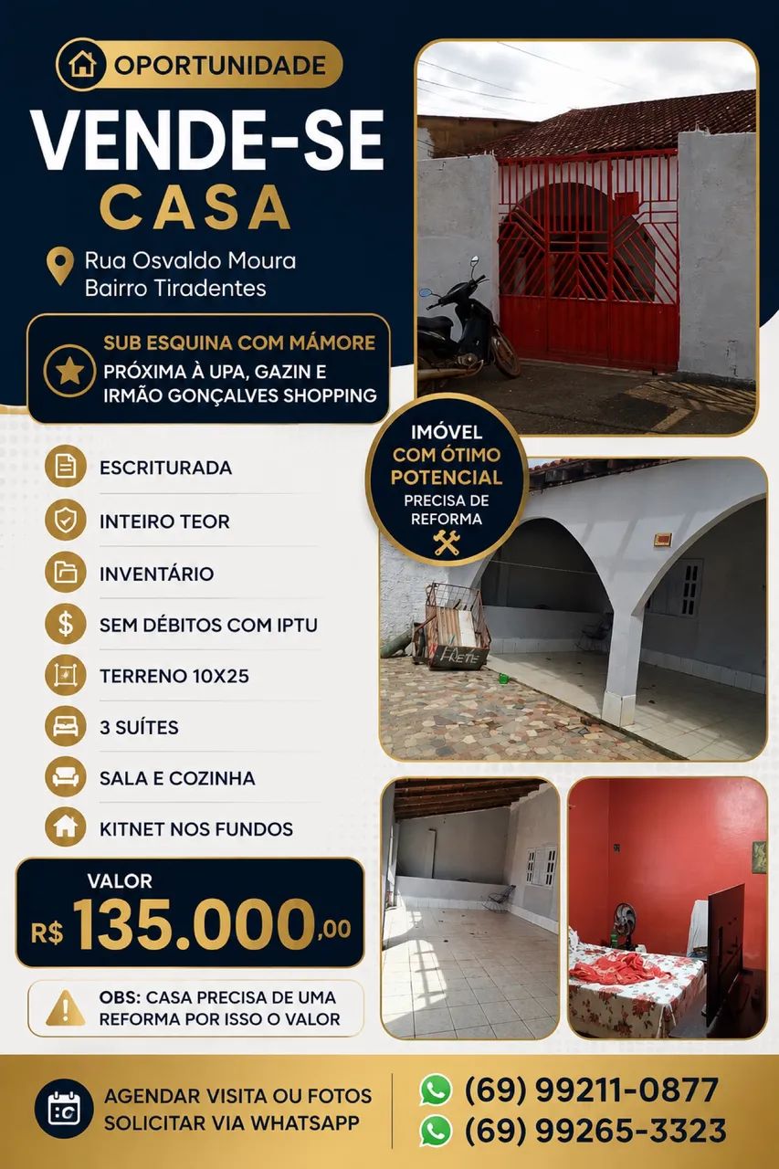 Casa 3 suítes 