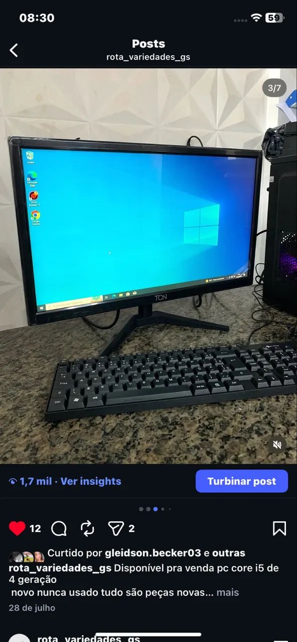 Pc gamer core i5 4 geração completo com peças novas  - Foto 3