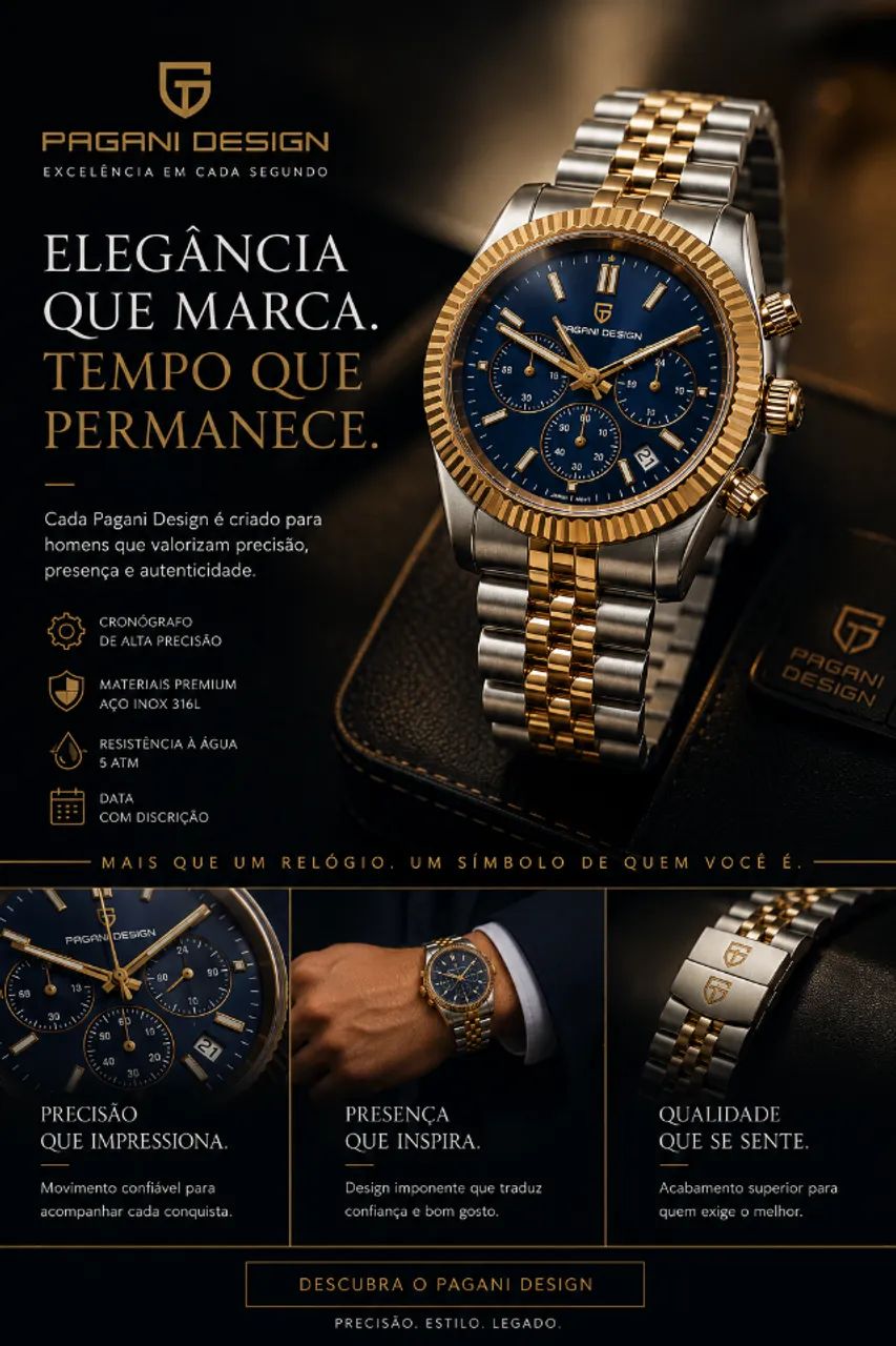 Relógio Masculino Pagani Design