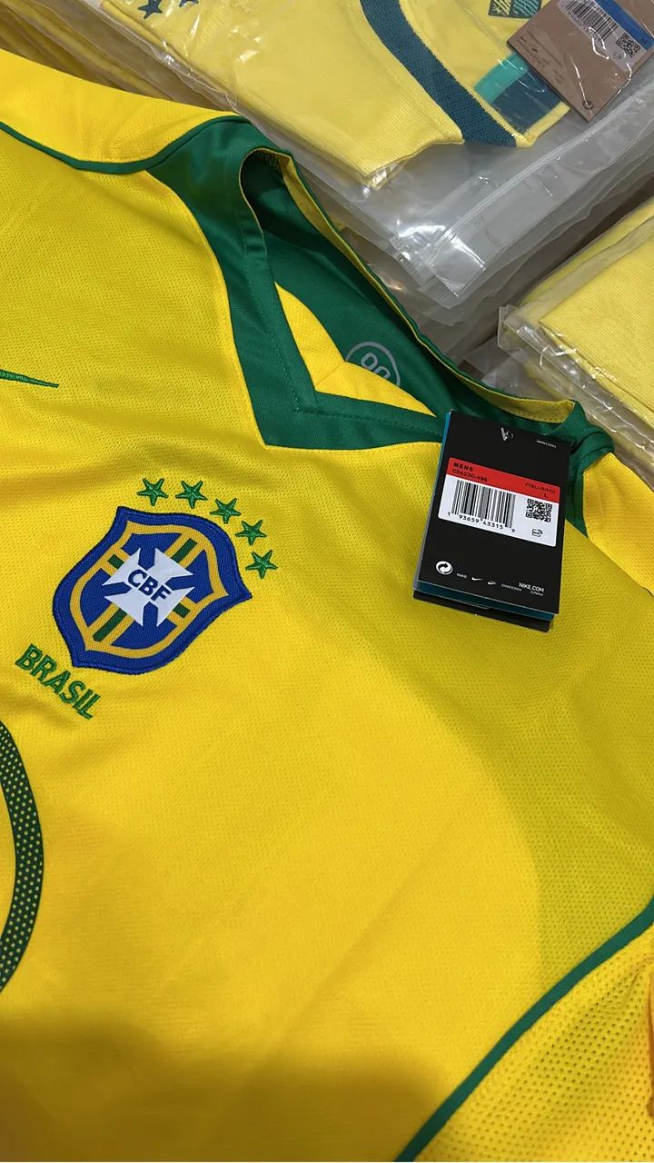 Camisa brasil retrô 2004 Ronaldinho 10 - Foto 4