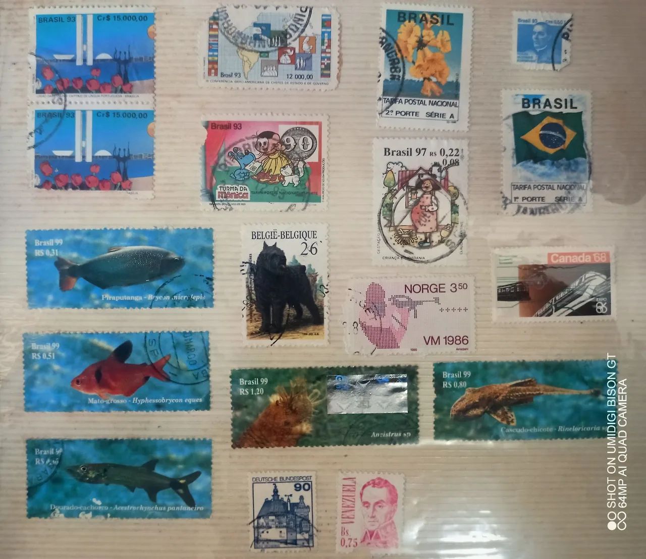 Selos antigos, Brasil e alguns países 