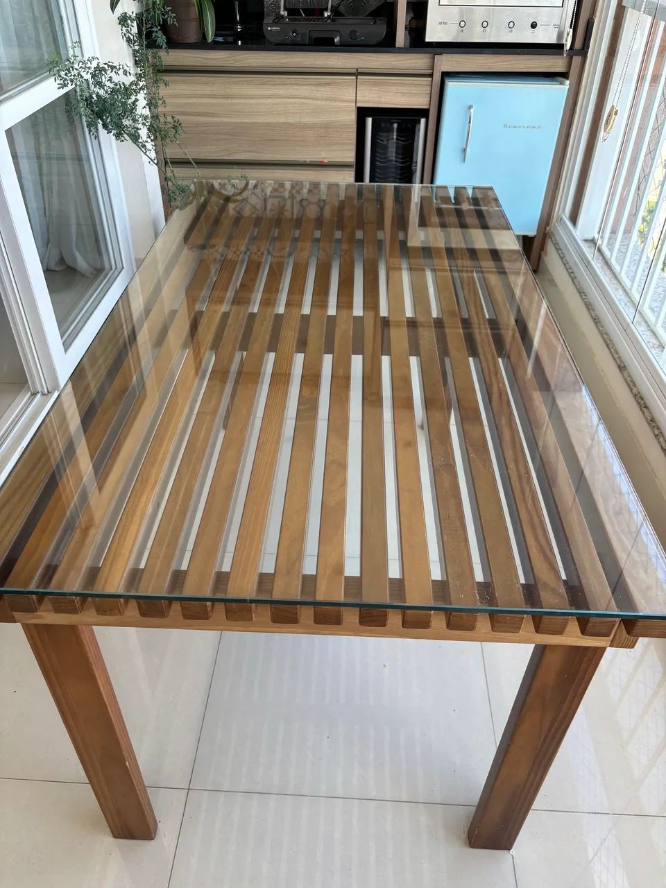 Mesa de Varanda com tampo de vidro - Moderna e elegante - Foto 5