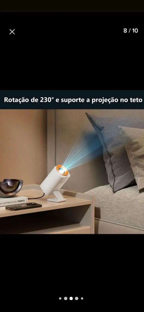 Mini Projetor 1080p full HD Android 13 smart wifi6 Led Projector - Foto 2