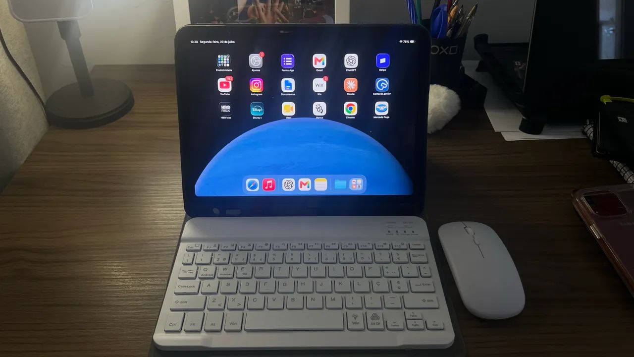 iPad Air 5 M1 64GB + Teclado + Mouse + Capa 