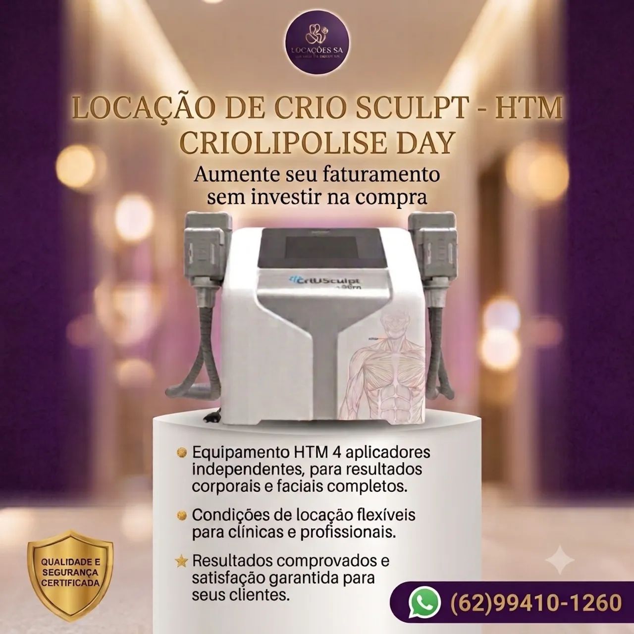 LOCAÇÃO DE CRIOLIPÓLISE - Goiânia e Região 