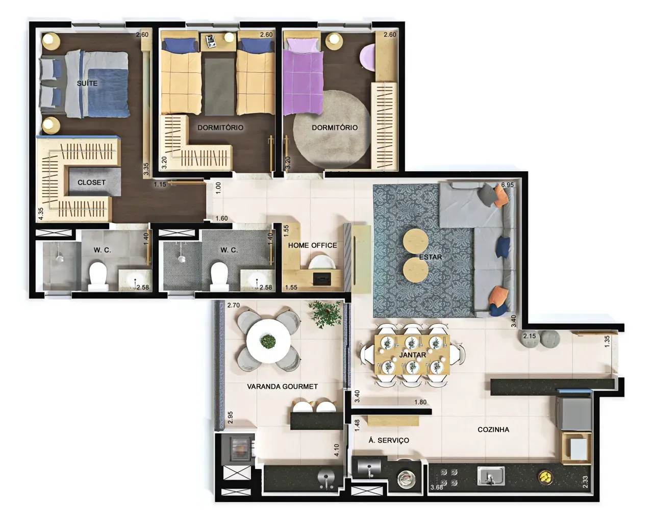 PLANTA 96m²