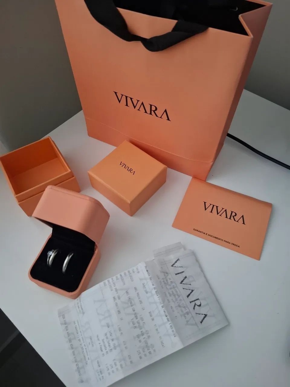 Par de alianças de prata Vivara - Foto 2