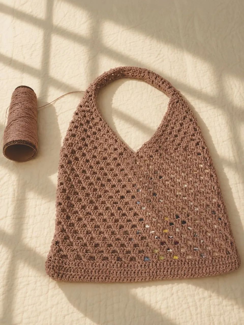Bolsa de Praia feita em crochê 