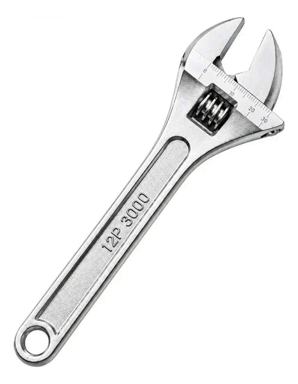 Chave Inglesa Ajustável 12 Polegadas 30cm Aço Forjado Prateado
