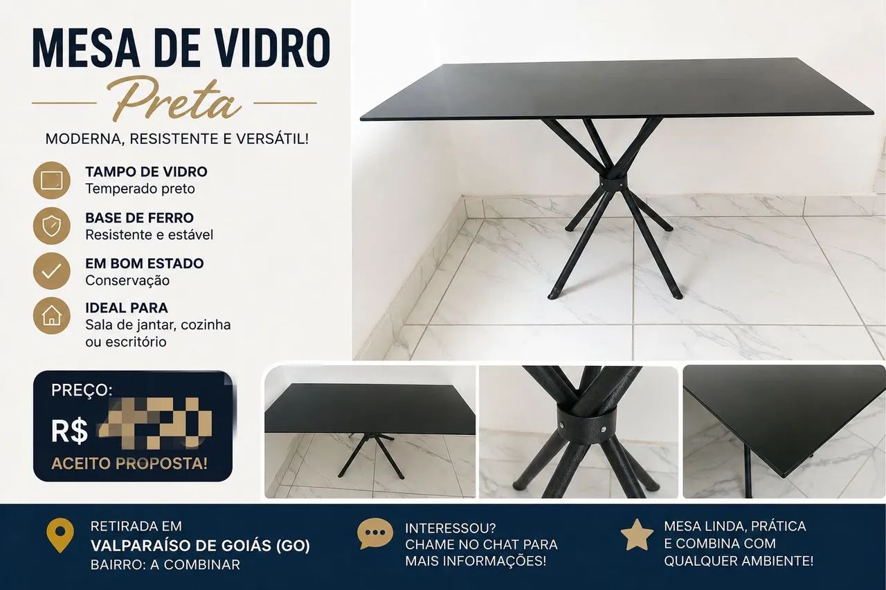 Mesa de vidro 