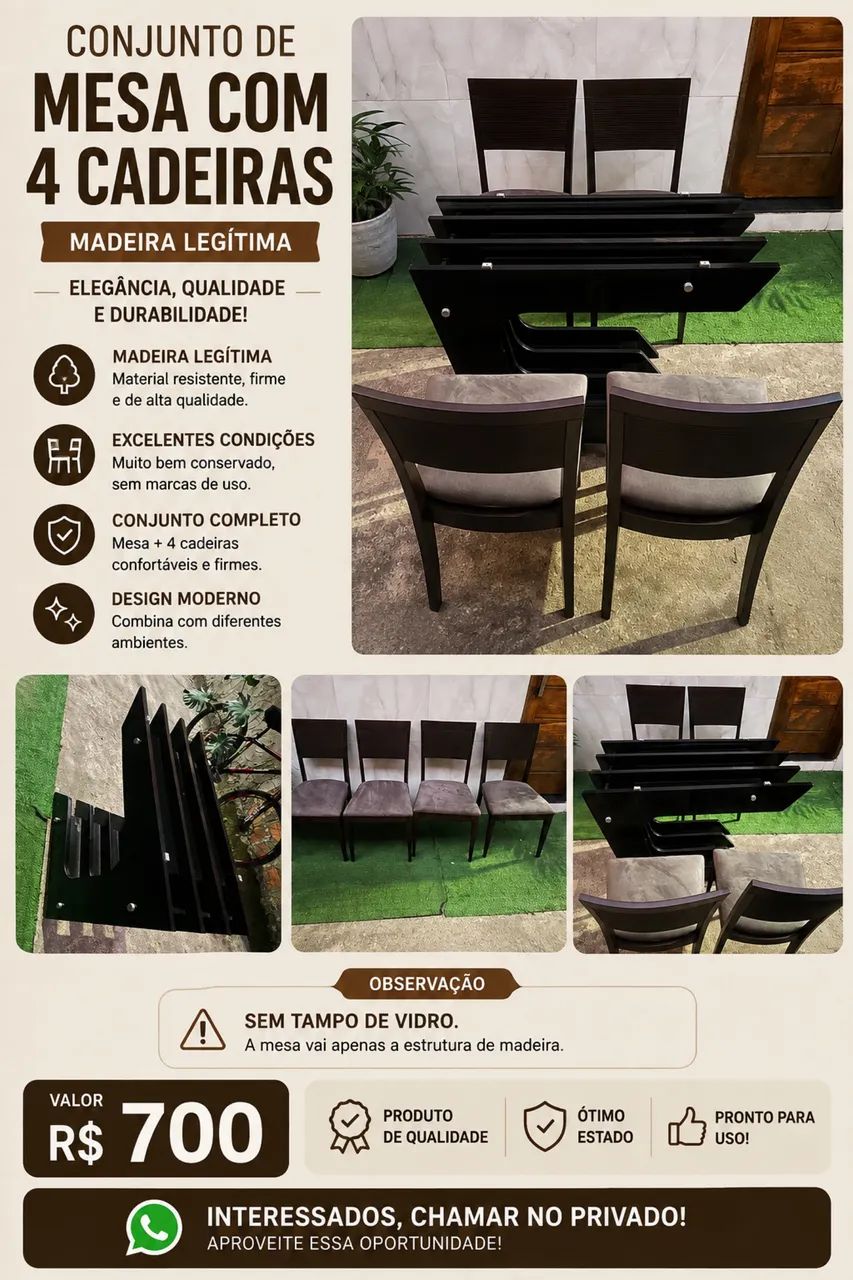 Mesa de madeira ótimos estado 