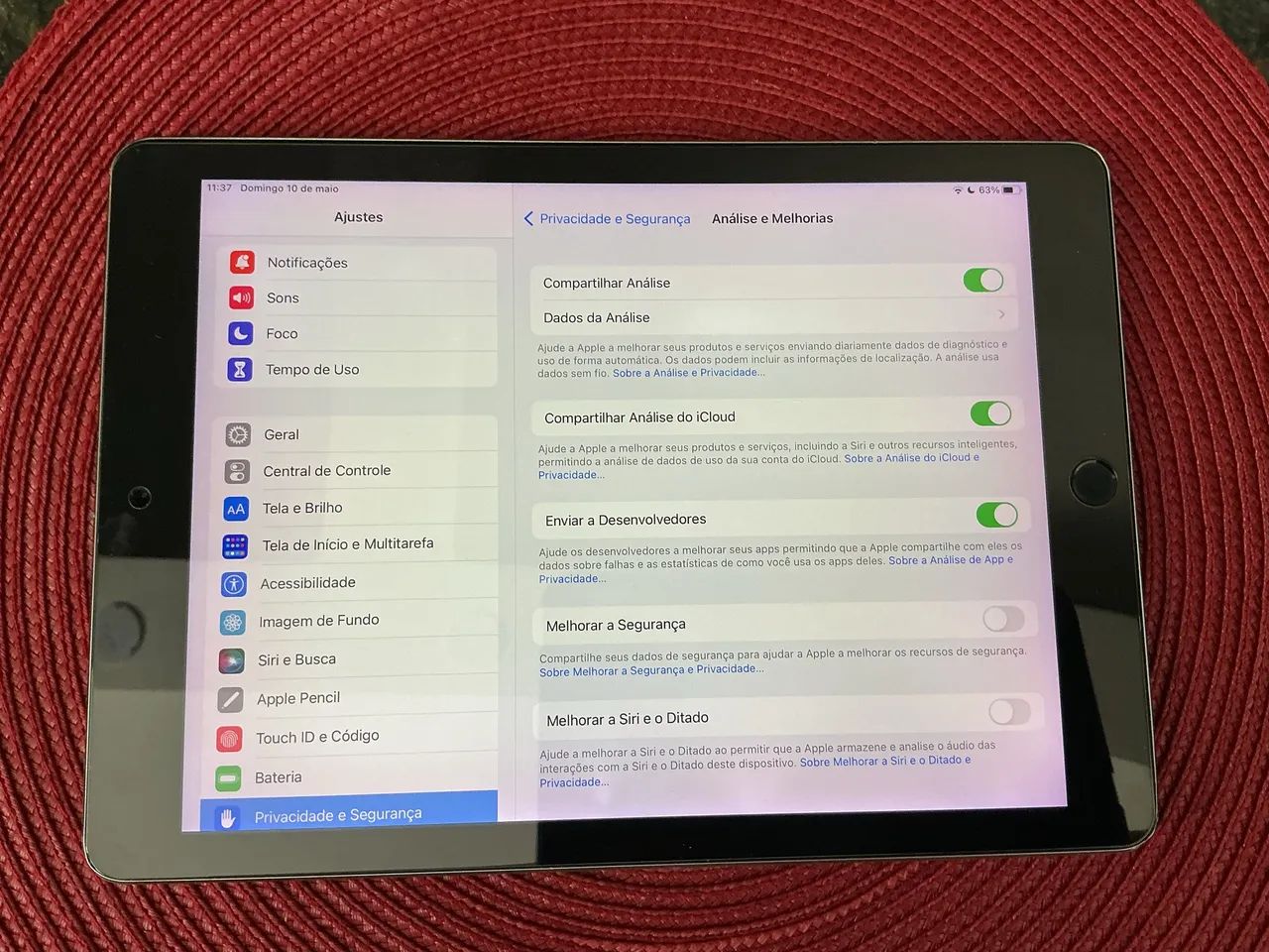 IPad Pro 9,7 Pol 32 GB cor cinza funcionando tudo super conservado 