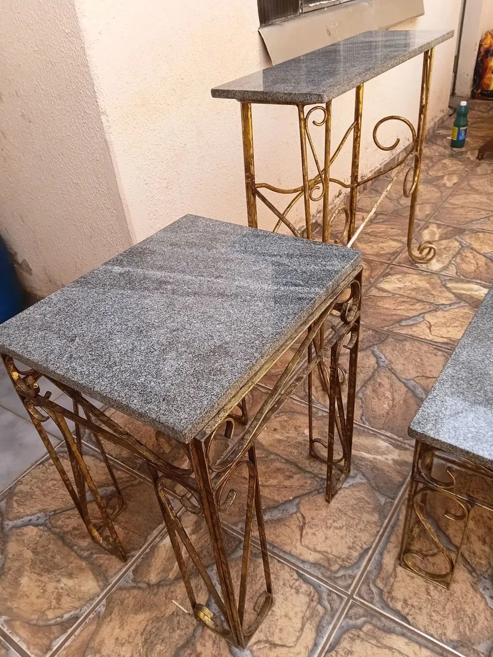 Conjunto 3 peças  mesa de mármore  - Foto 4