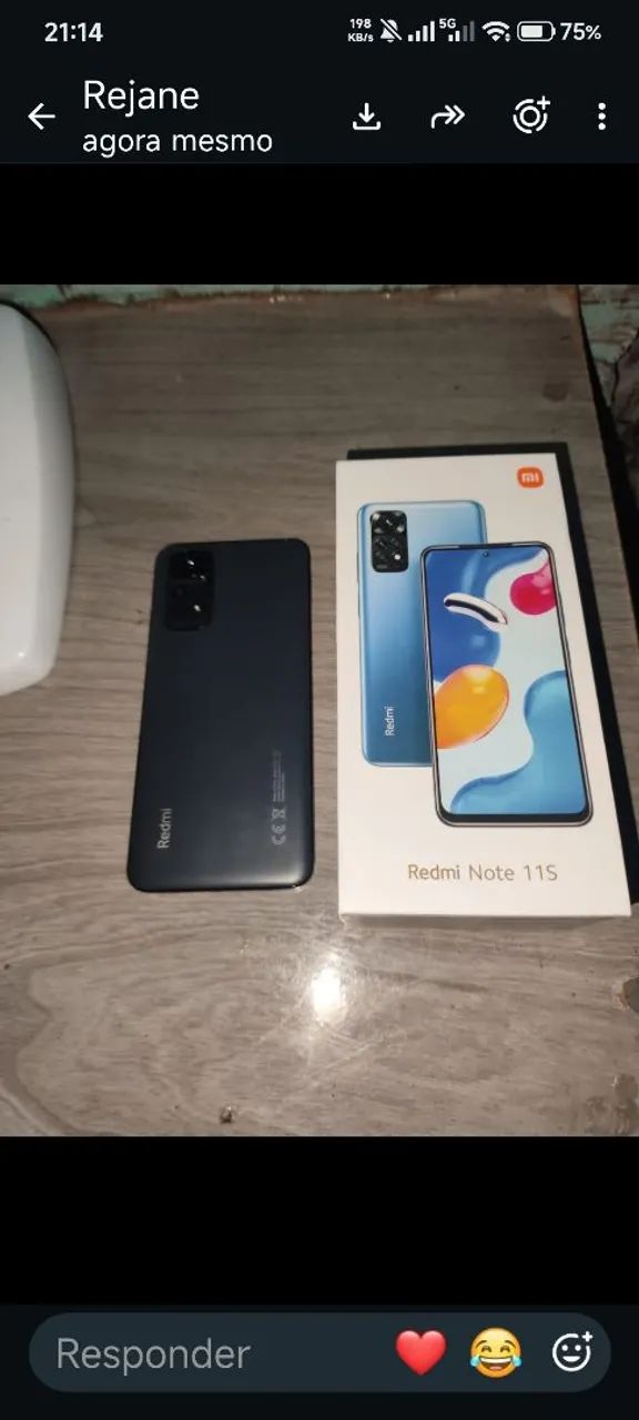 Redmi note 11s com caixa e nota de compra