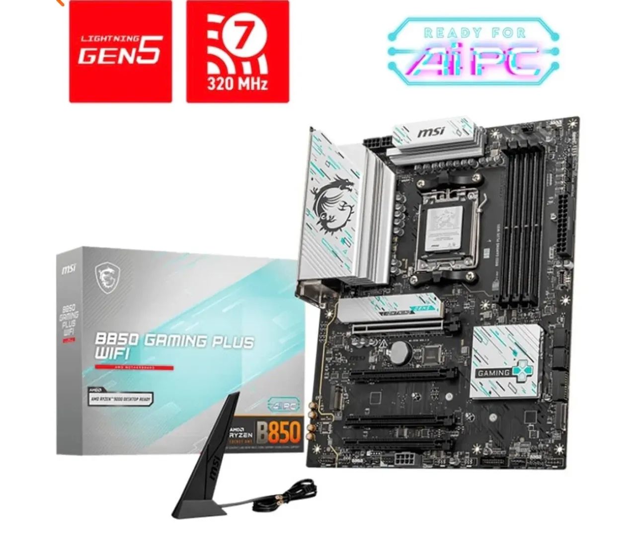 Placa mãe MSI B850 Gaming Plus, Wi-Fi 7, AMD Am5, ATX - Foto 2