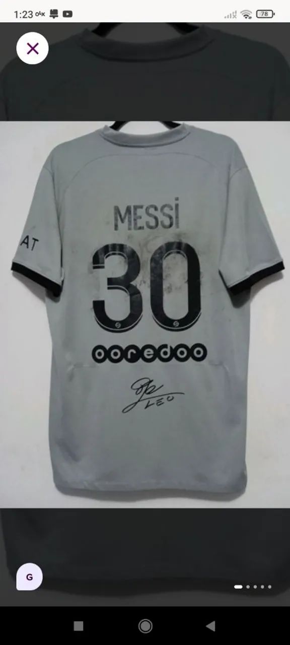 Camisa PSG Asian Tour #30 Messi Autografada Certificada - Roupas