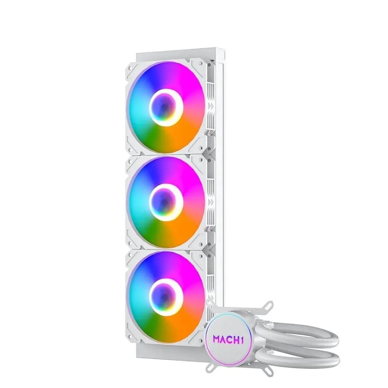 Water Cooler MACH1 Logic GK360, RGB Fixo, 360mm, AMD e Intel, Branco LACRADO - Foto 2